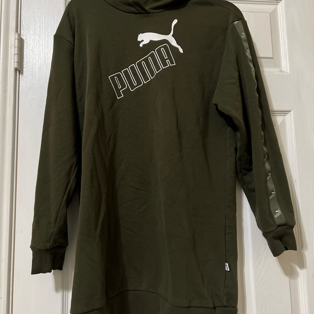 Puma Dark Green Hoodie with Camo Details
